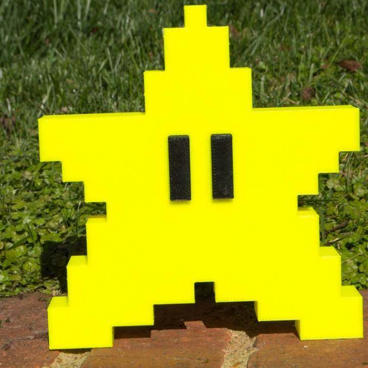 Super Mario Bros. Pixel Star Tree Topper image