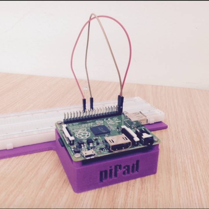 3D Printable piPad - Raspberry Pi Prototyping Board by Timi Clark