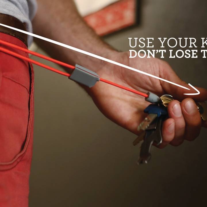 3D Printable Faceted Bungee Keychain by 3D BROOKLYN