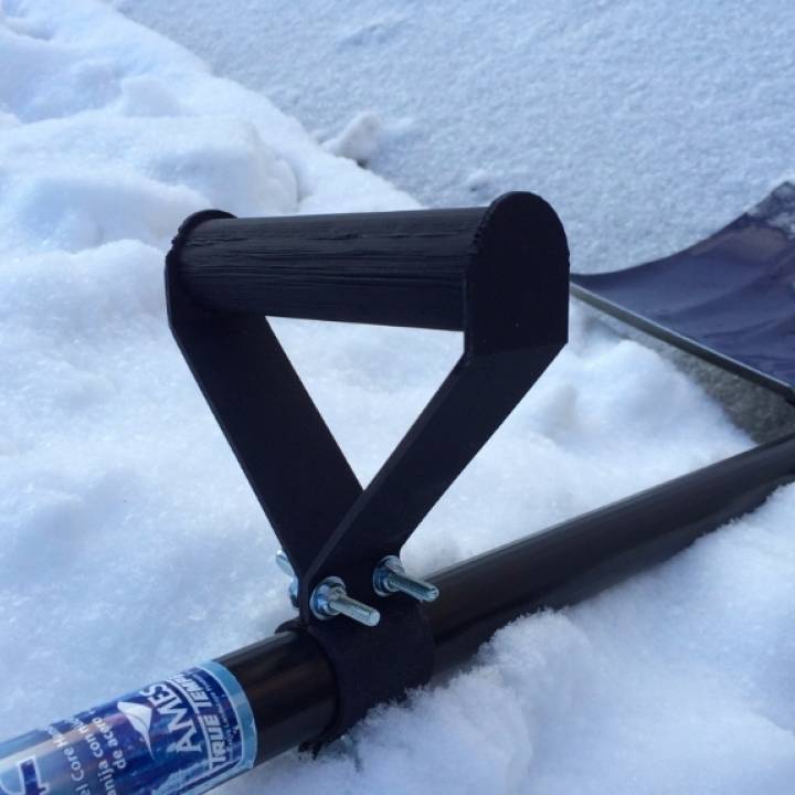Side handle for snow shovel image