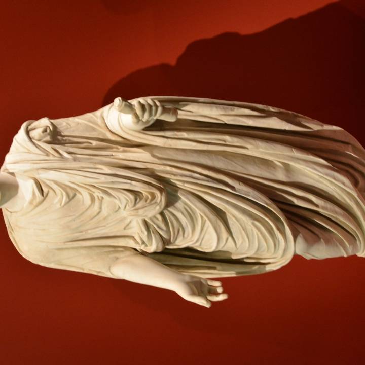 Man wearing a toga at The Royal Ontario Museum, Toronto image
