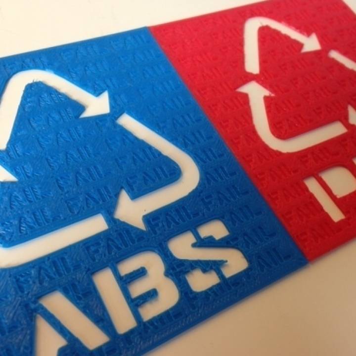 ABS and PLA Recycle Signs image