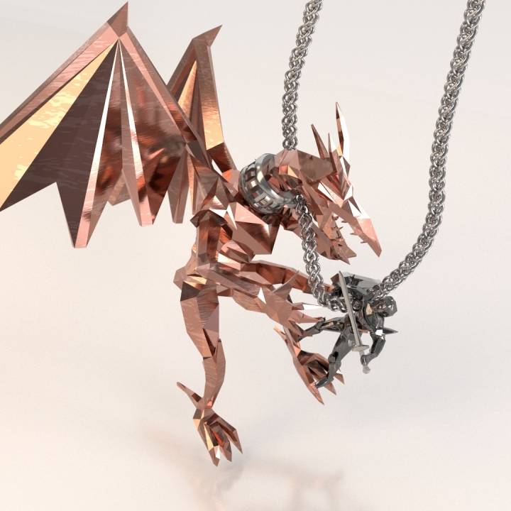 Captured Dragon - Necklace Pendent image