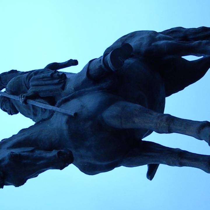 Decebalus Equestrian Statue in Deva, Romania image