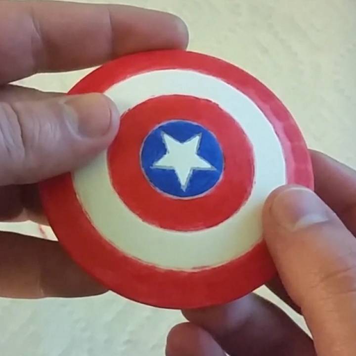 Mini Captain America Shield Magnet image