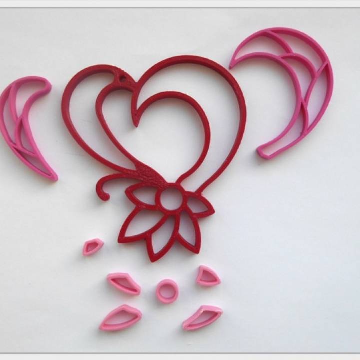 Quilling heart. image