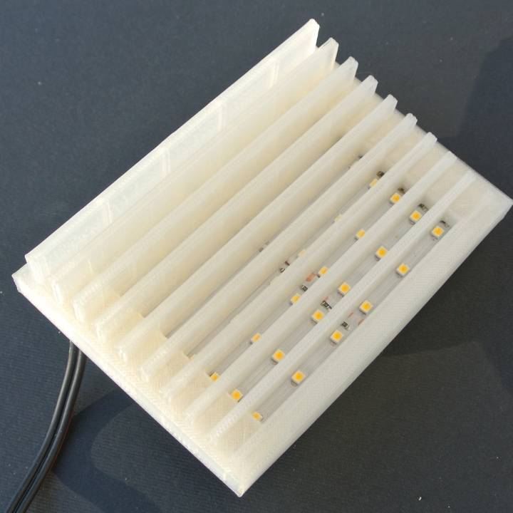 Reflector with LED light image