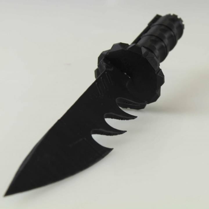 3D Printable Gears Of War Knife by Kirby Downey
