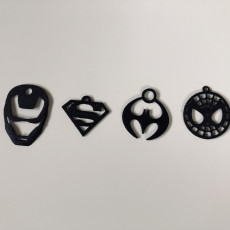 Picture of print of Superhero Keychains
