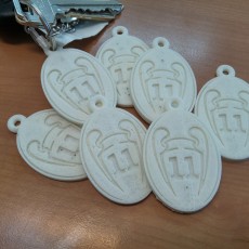 Picture of print of key chain Uefa Champions League 11 cups Real Madrid