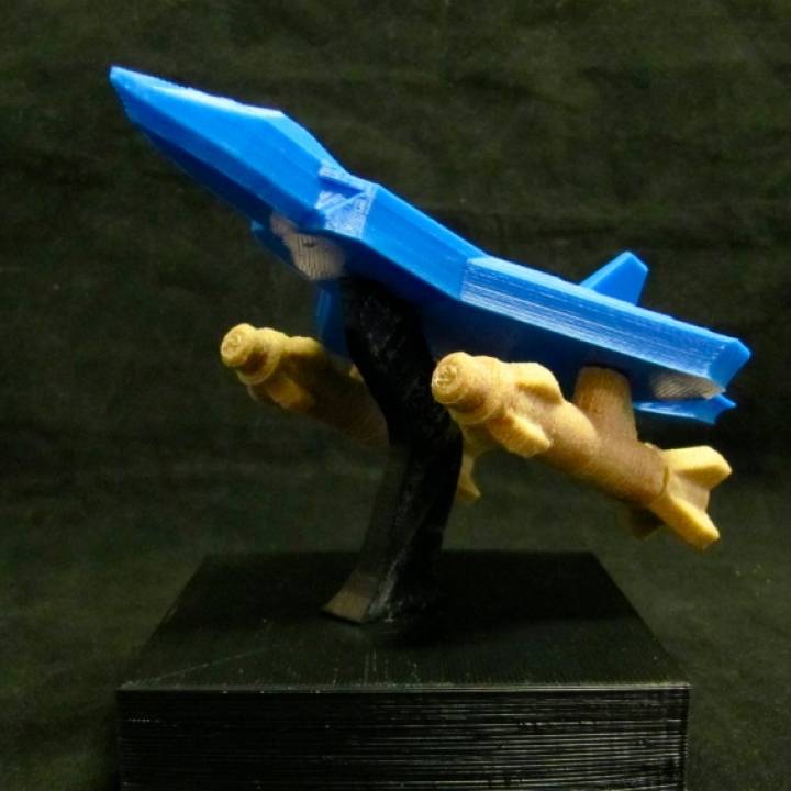 F-22 Raptor Jet with display stand, removable missiles image