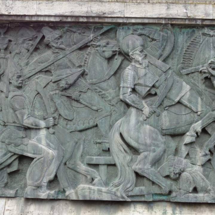 Transylvanian War Bas-relief in Cluj, Romania image