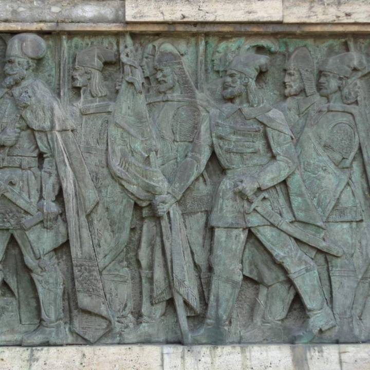 Michael the Brave Wallachia bas-relief in Cluj, Romania image