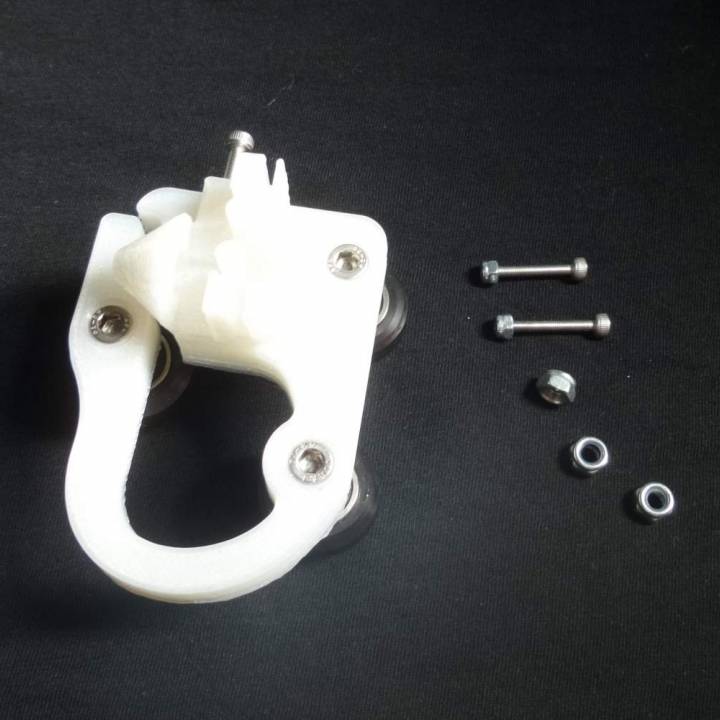 Redesigned overall pulley for Delta kossel 3D printer(or any using 2020 Slot 6 Profile) image