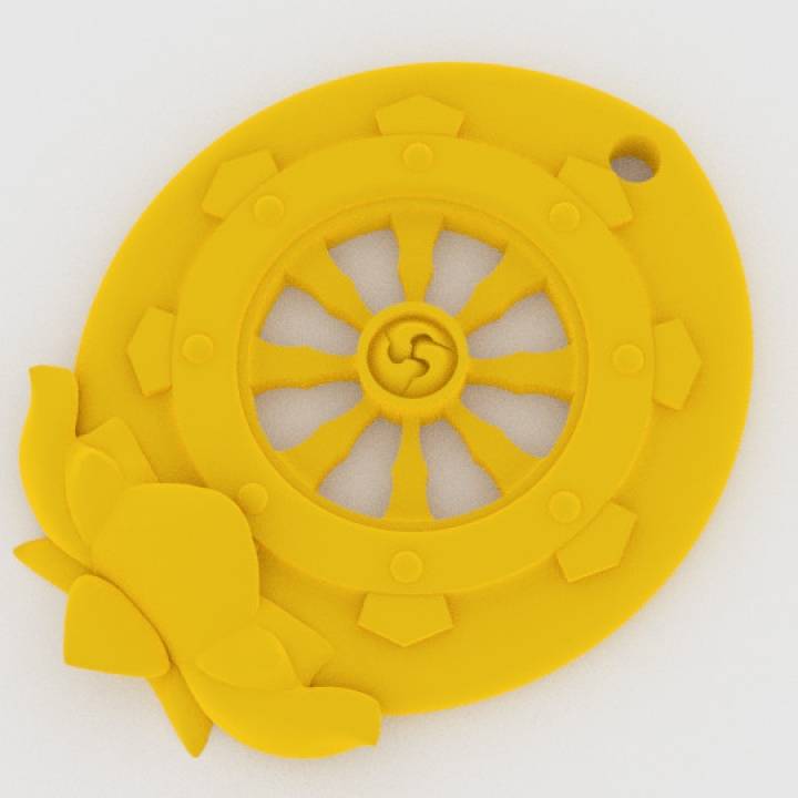 Dharma Wheel (Dharmachakra) Keychain image