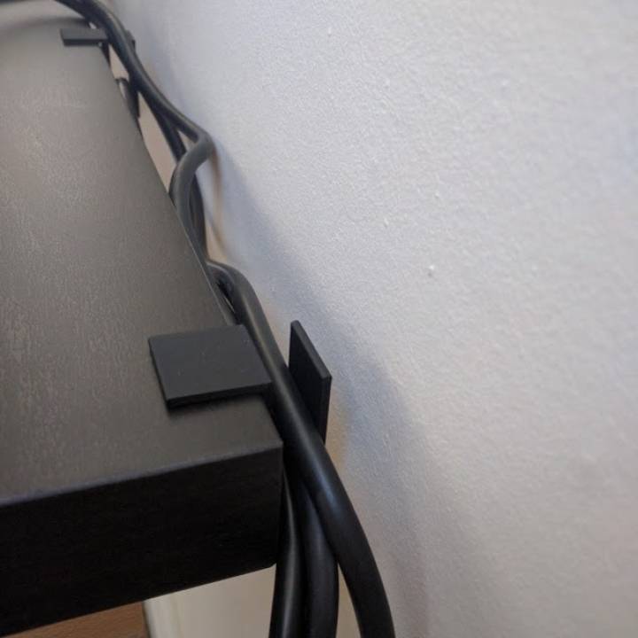 3D Printable Cable tidy clip for Ikea Linnmon / Finnvard desks by Pierce