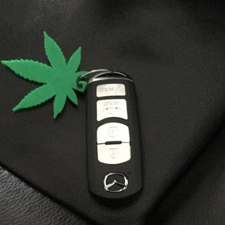 Cannabis Leaf Keychain image