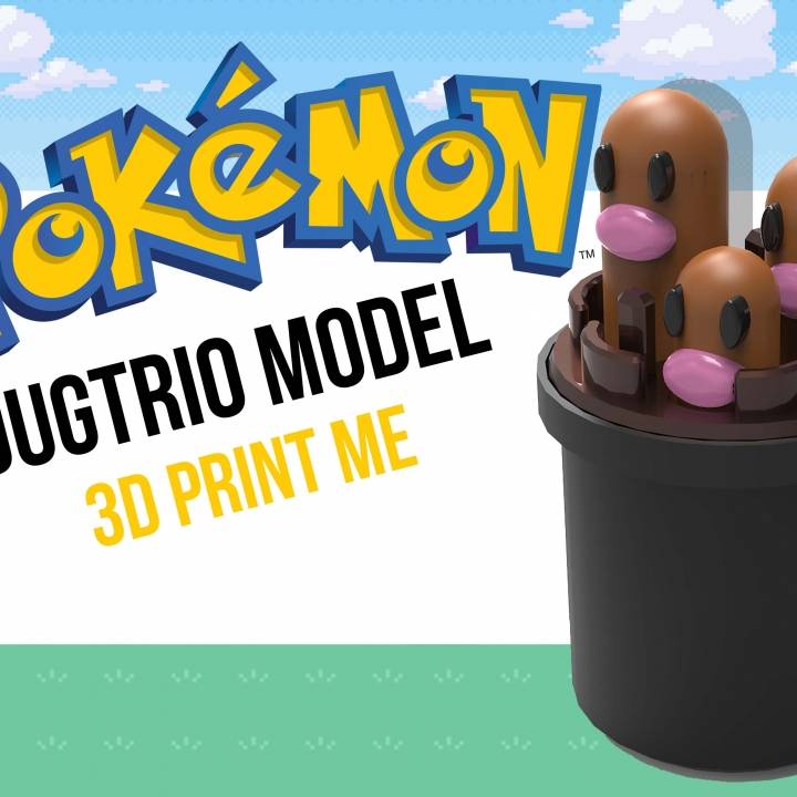 Dugtrio Head Bobbing Pokemon Model image