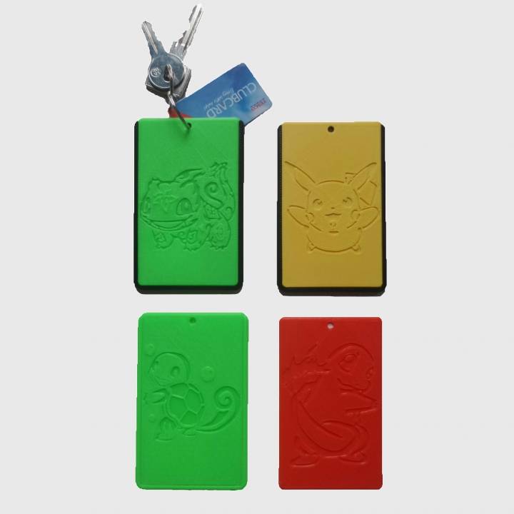 3D Printable POKEMON - PIKACHU - ID card holder Credit Card Bus card ...