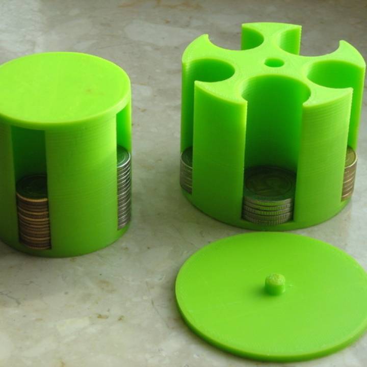 3d Printable Coin Holder By Bob De Bulde