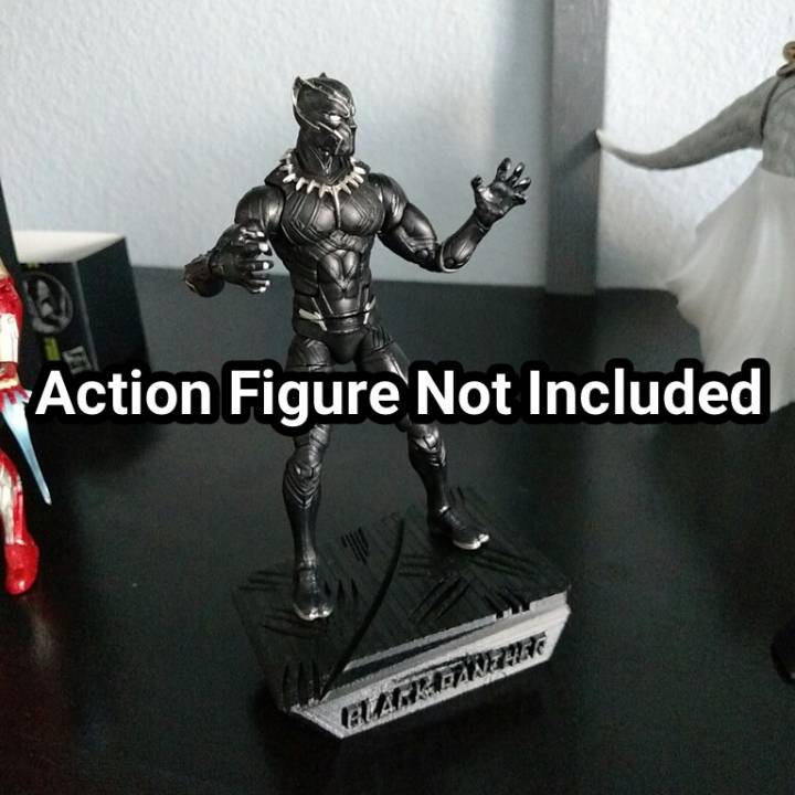 3D Printable Black Panther Display Stand for Marvel Legends BLk Panther