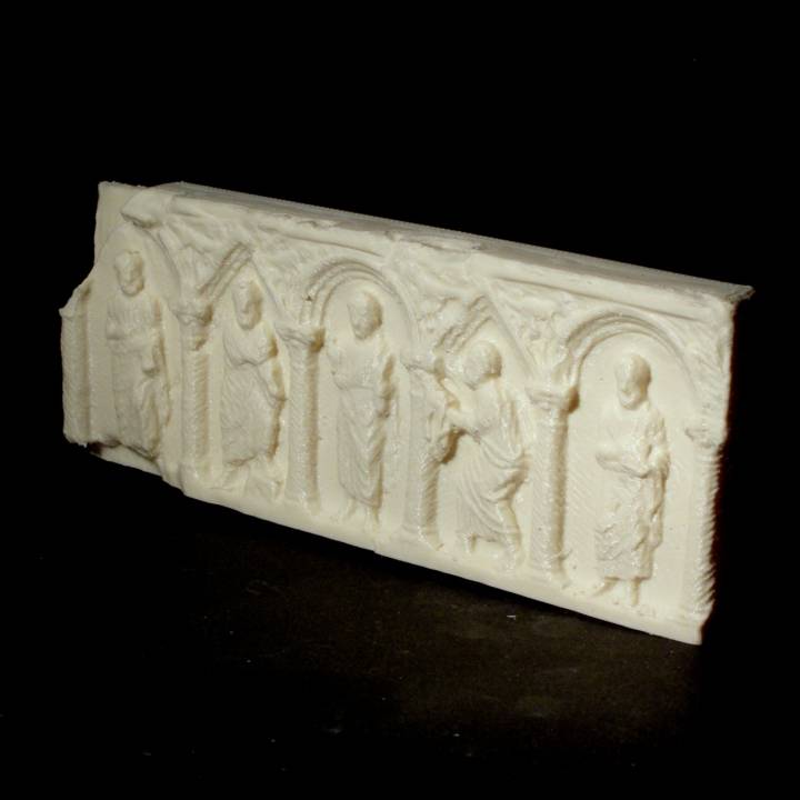 Christ and The Apostles sarcophagus panel at The Musée des Beaux-Arts, Lyon image