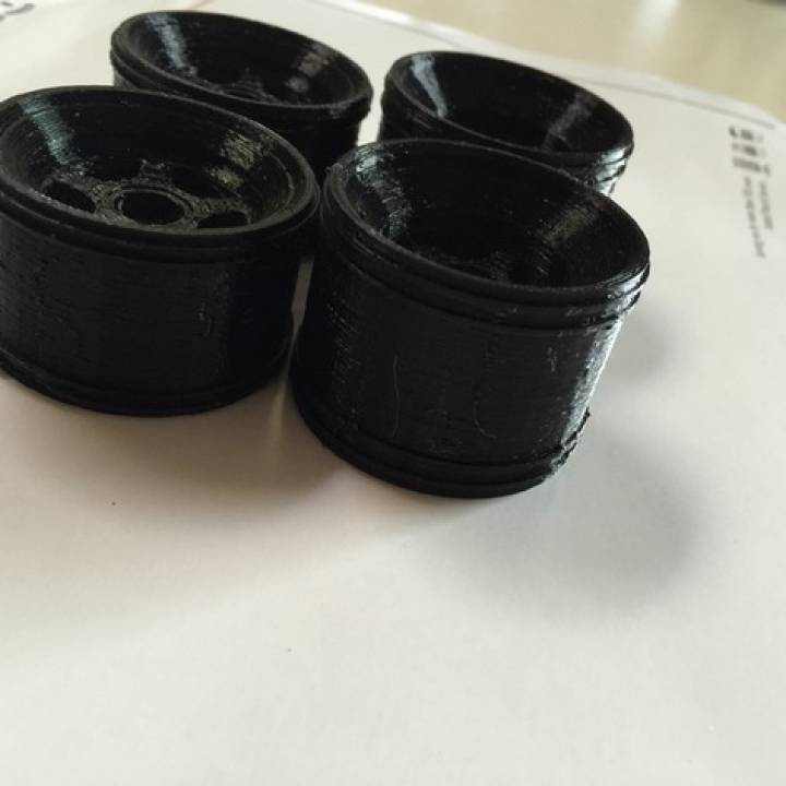 Tamiya F104 TRF101/102 Rims for Rubber tires, Foam tires, and rims for 3d printed tires image