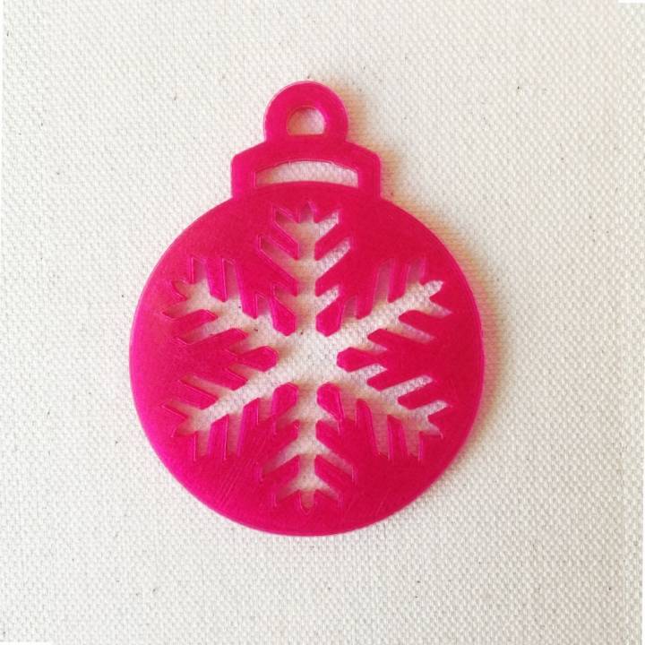 Christmas Tree Ornament with Snowflakes image
