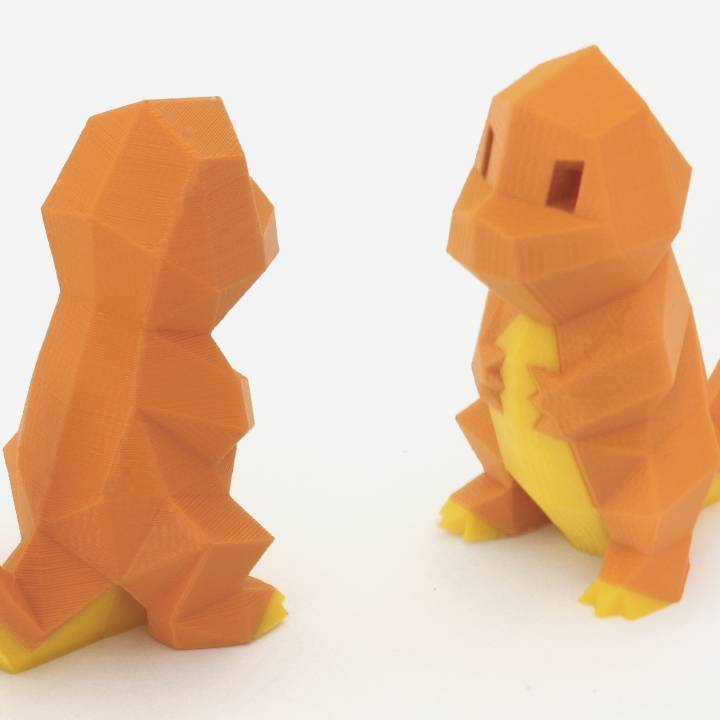 Low-Poly Charmander - Multi and Dual Extrusion version image