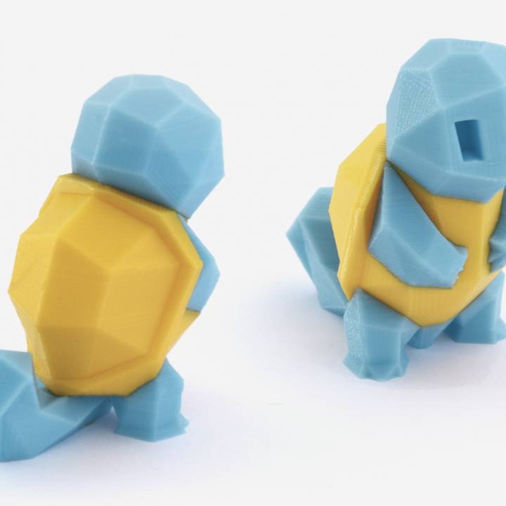 Low-Poly Squirtle - Multi and Dual Extrusion version image