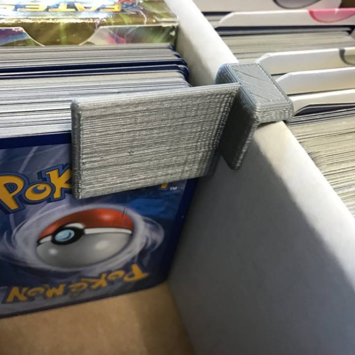 3D Printable Trading card box divider by Byron Taylor