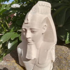 Picture of print of "The Younger Memnon", Colossal bust of Ramesses II