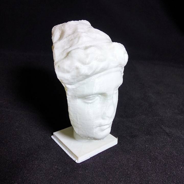 Veiled female head from an Athenian grave stelai image