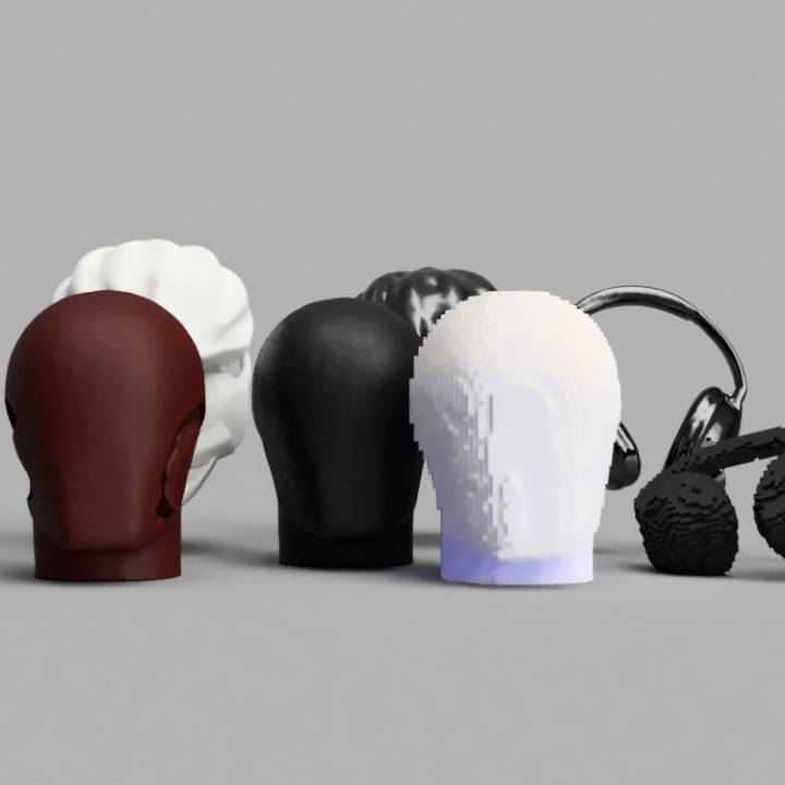 Headphone/helmet stand image