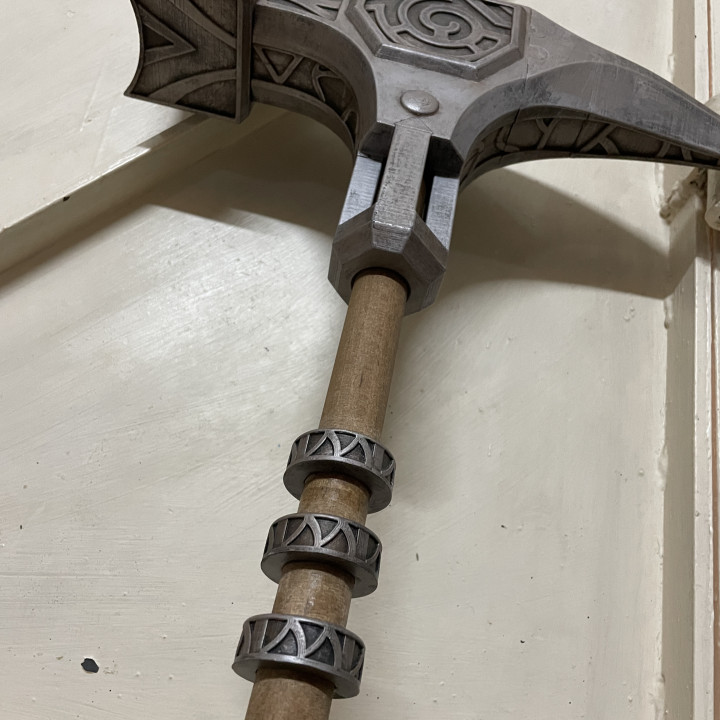 Skyrim Steel Warhammer Pommel and Shaft Rings image