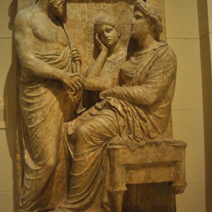 Grave Relief of Phraseas and Euandreia image