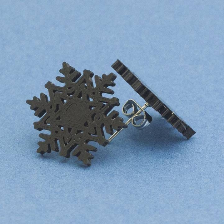 Stud earrings snowflake 1 image