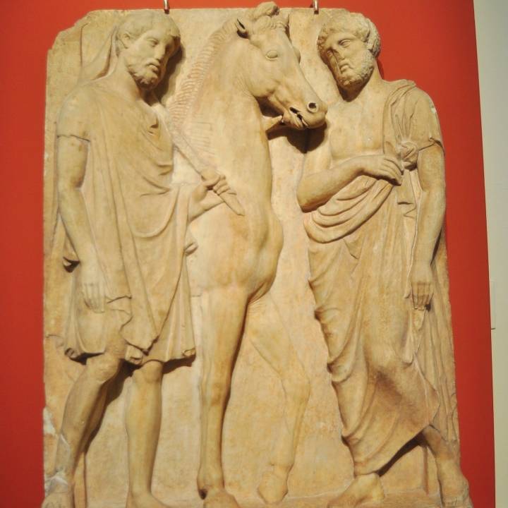 Grave Stele of an Athenian Horseman image
