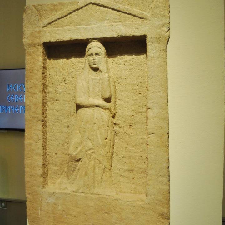 Grave stele of a woman image