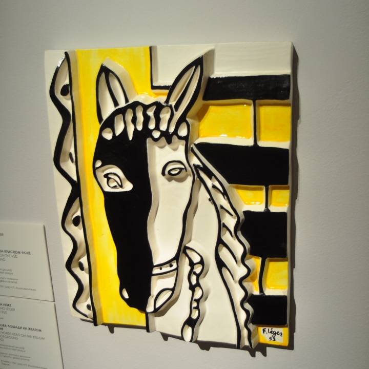 Horsehead on yellow Background image