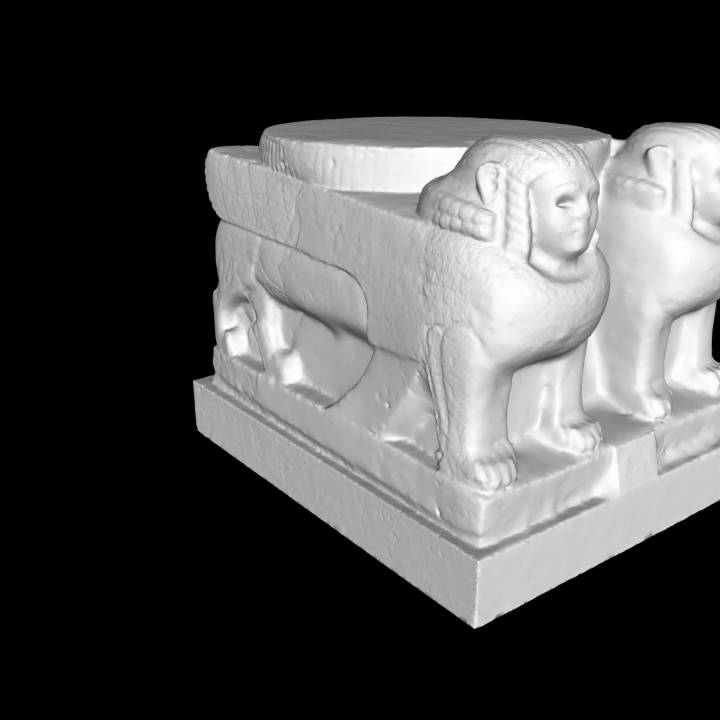 Column base with two sphinxes image