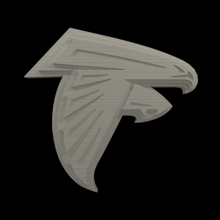 3d-printable-atlanta-falcons-logo-by-chris-schneider for Free Printable Atlanta Falcons Logo 3D Printable Atlanta Falcons - Logo by Chris Schneider for Free Printable Atlanta Falcons Logo