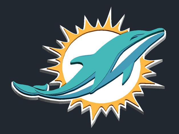 3D Printable Miami Dolphins - Logo by Chris Schneider