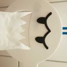 Picture of print of Boo Toilet paper holder