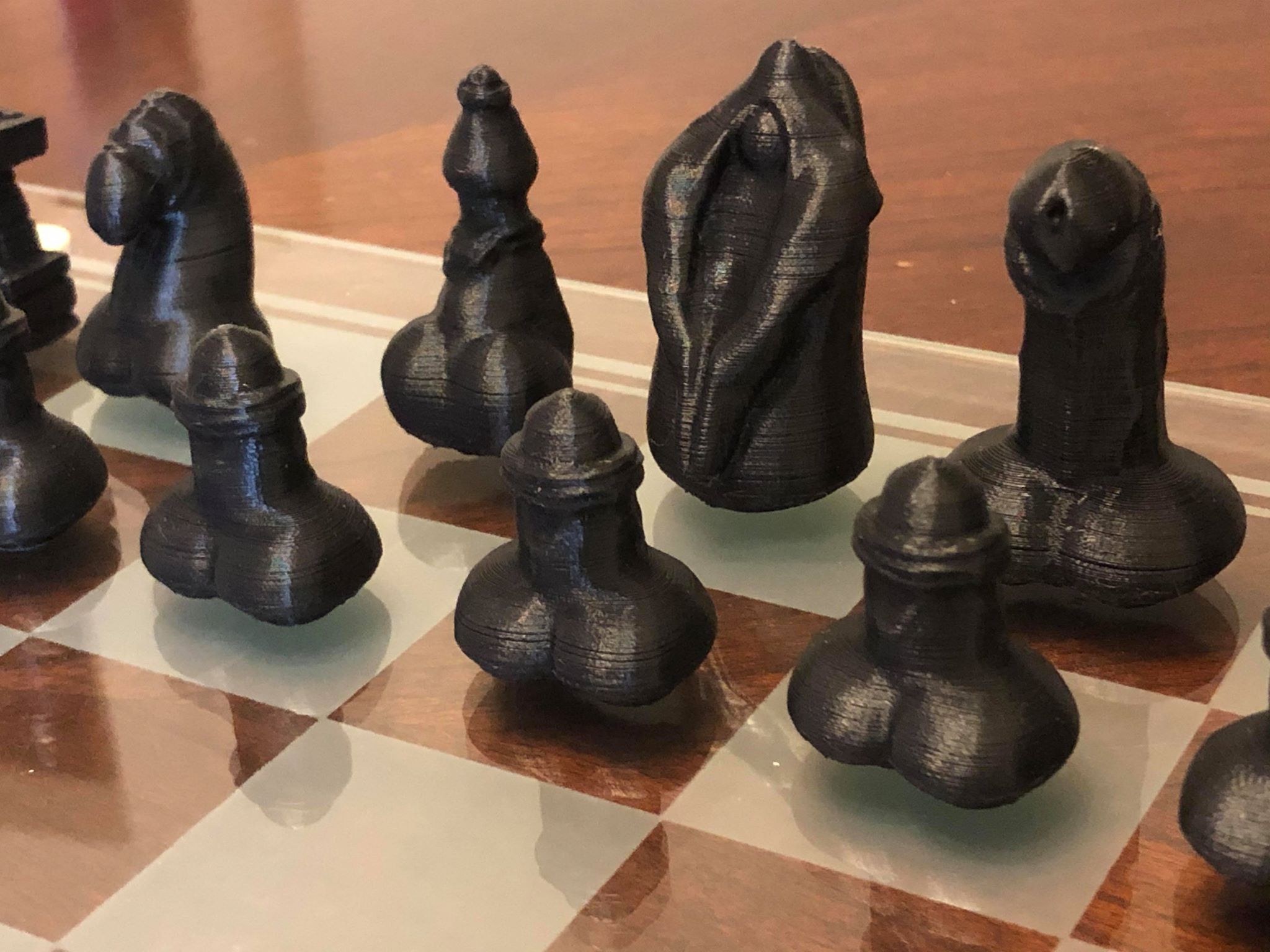 3D Printable Phallic Chess by Jackson Richey