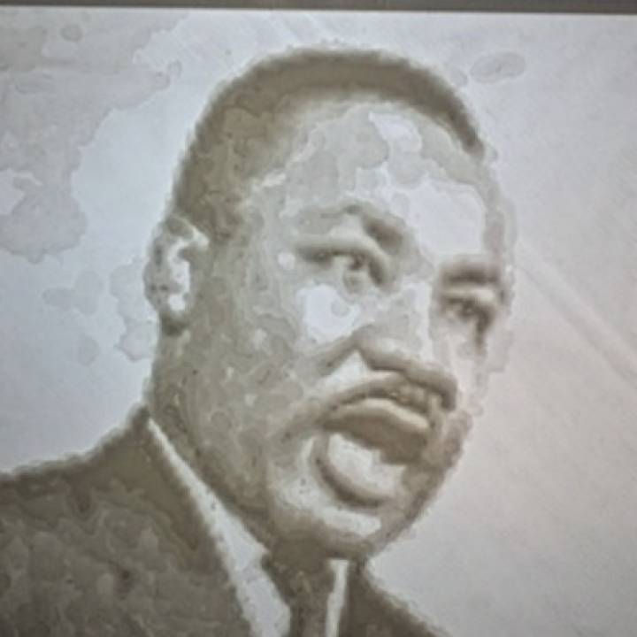 Martin Luther King, Jr. Lithopane image
