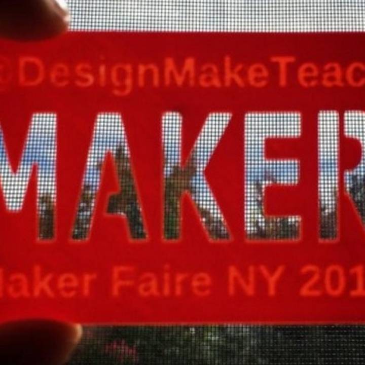 Maker Faire NY 2014 - Stencil Business Card image