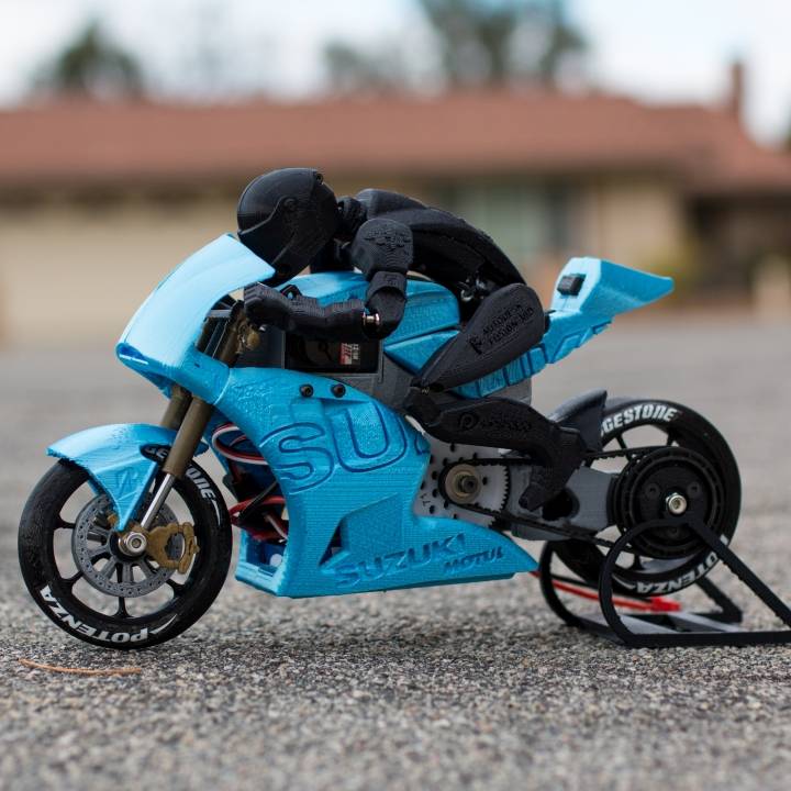 3D Printable 2016 Suzuki GSX-RR MotoGP RC Motorcycle by Brett Turnage