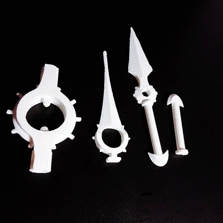 3D Printable Twin Swords Clock Hands by Esteban Fregoso L