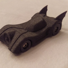 Picture of print of Batmobile in Hot Wheels Scale
